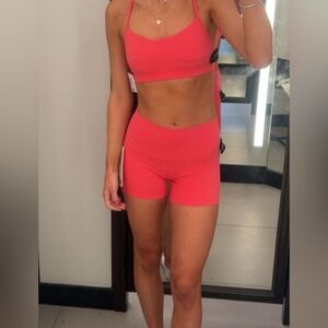 Lululemon align 4” biker shorts and matching wunder under bra